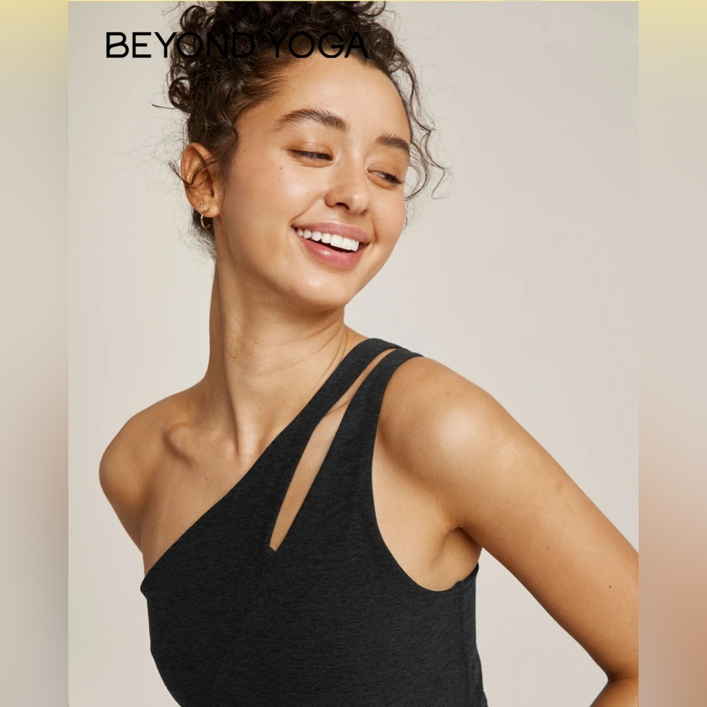 💫Beyond Yoga Spacedye Lost Your Mind Dress, Small, EUC, Black, Asymmetrical - Picture 4 of 15